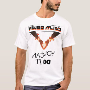 Camiseta legal tipografia brincalhona se acalme, você conse