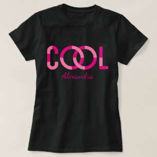 Camiseta Legal Tipografia Rosa Moderna Nome Personalizado