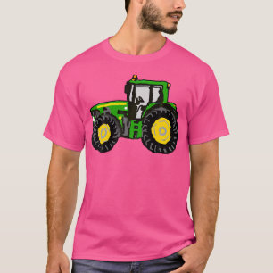 Camiseta Legal Trator Verde E Amarelo Para Os Agricultores