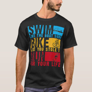Camiseta Legal Triathlon Para Homens Cargueiros, Natação De