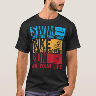 Camiseta Legal Triathlon Para Homens Cargueiros, Natação De