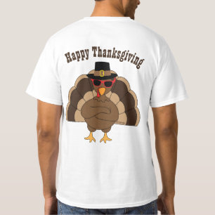 Camiseta Legal Turquia com óculos de sol Feliz Ação de G