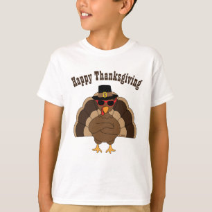 Camiseta Legal Turquia com óculos de sol Feliz Dia de Aç