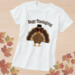 Camiseta Legal Turquia com óculos de sol Feliz Dia de Aç