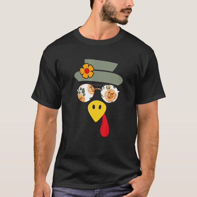 Camiseta Legal Turquia Face Com Óculos De Sol Florais Que (Frente)