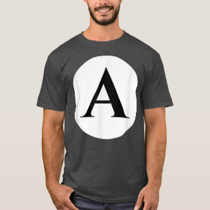Camiseta Legal Um Cute Alfabético Monograma Inicial Letra A