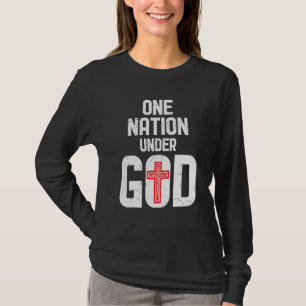 Camiseta Legal Uma Nação Sob Deus Religião Cruz Vermelha At