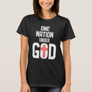 Camiseta Legal Uma Nação Sob Deus Religião Cruz Vermelha At
