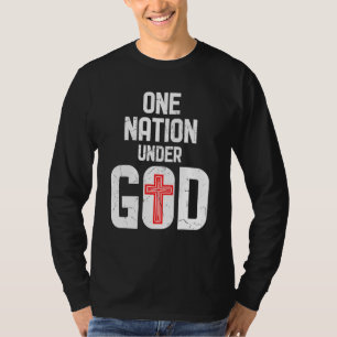 Camiseta Legal Uma Nação Sob Deus Religião Cruz Vermelha At