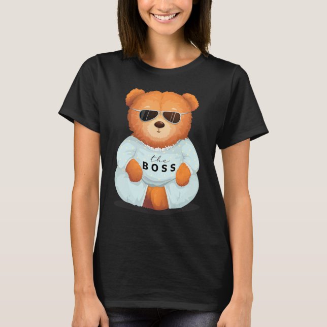 Camiseta Legal Urso De Teddy Com Óculos De Sol Ursinho O Bo (Frente)