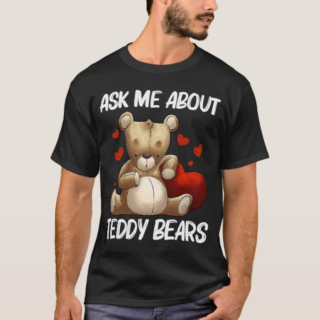 Camiseta Legal Urso de Teddy para Homens Empurrar Brinquedo (Frente)