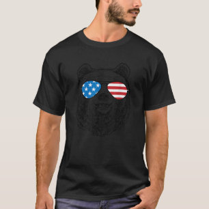 Camiseta Legal Urso Patriótico dos EUA - Vidros Aviadores d