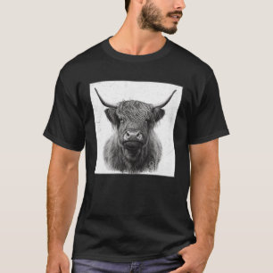 Camiseta Legal Vaca do Planalto Ilustração da Nata Negra Mu