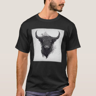 Camiseta Legal Vaca do Planalto Ilustração da Nata Negra Mu