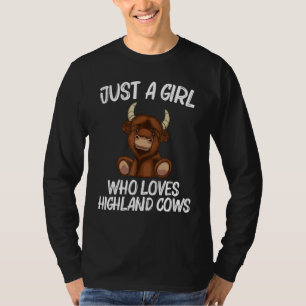 Camiseta Legal Vaca Em Highland Para Meninas Crianças Bovin