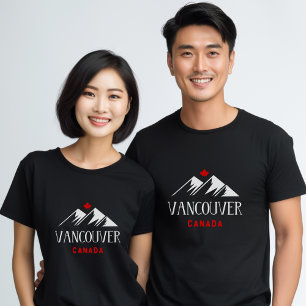 Camiseta Legal Vancouver Canadá Montanhas Maple Leaf Dark