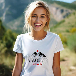 Camiseta Legal Vancouver Canada Mountain Mapeando Folha
