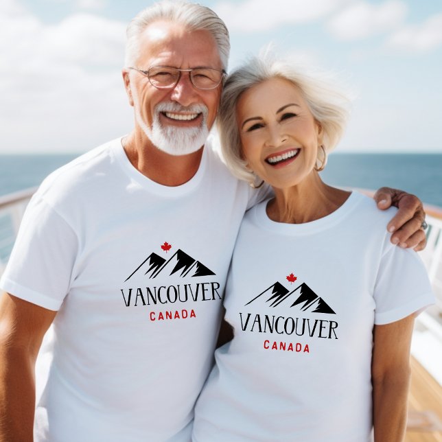 Camiseta Legal Vancouver Canada Mountain Mapeando Folha (Criador carregado)