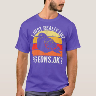 Camiseta Legal Vintage Eu Gosto Muito De Porcos Ok Pássaro