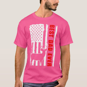Camiseta Legal Vintage USA Flag Best Pai Deer Hunirt Shirt