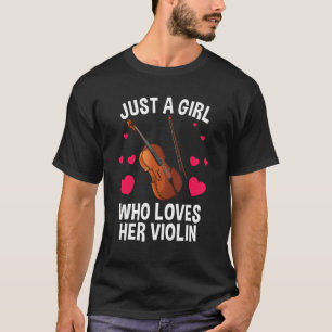 Camiseta Legal Violino Para Mulheres Meninas Fiddle Music L