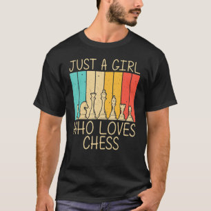 Camiseta Legal Xadrez Para Meninas Jovens Jogador De Xadrez
