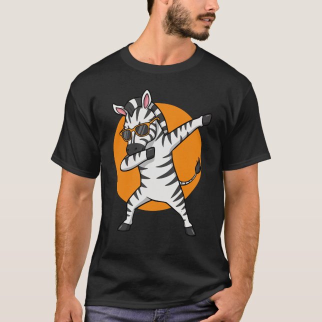 Camiseta Legal Zebra Dabbing com óculos escuros (Frente)