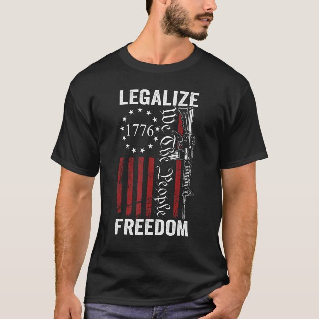 Camiseta Legalizar liberdade - Emenda ao segundo Pro Direit (Frente)
