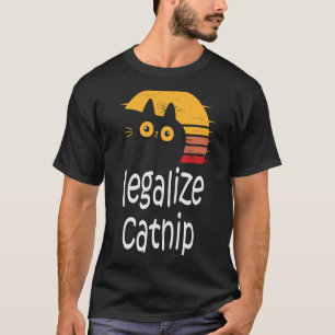 Camiseta Legalize Erva-de-gato Gato Vintage Retro Sensaçã
