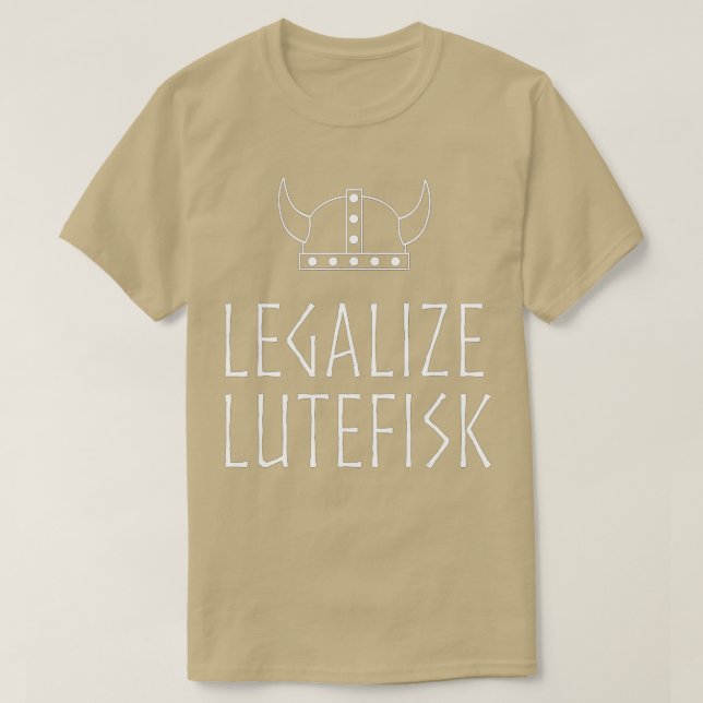 Camiseta Legalize o Lutefisk Funny Viking (Frente do Design)