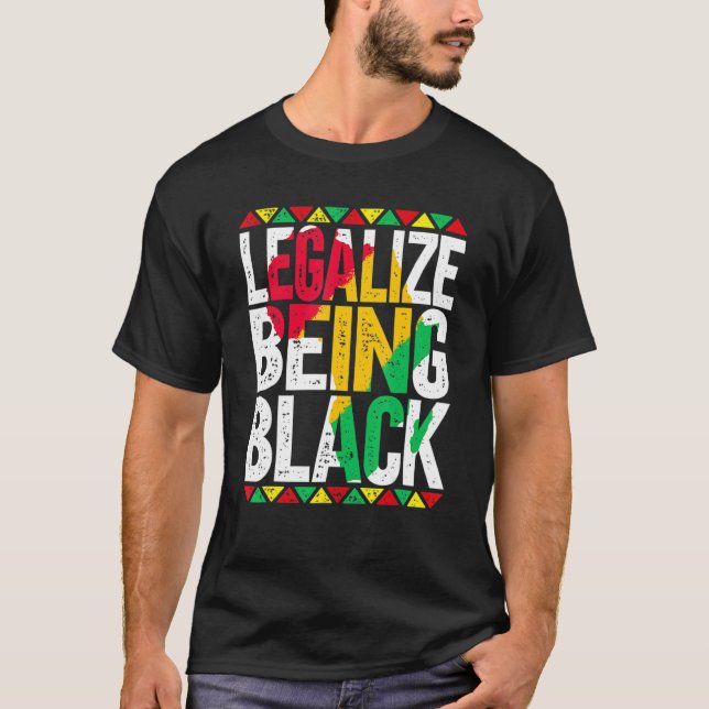 Camiseta Legalize-se por ser historiador negro-africano neg (Frente)