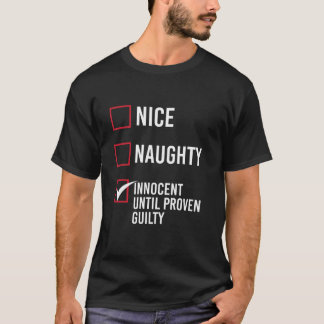 Camiseta Legalmente inocente até prova de culpa