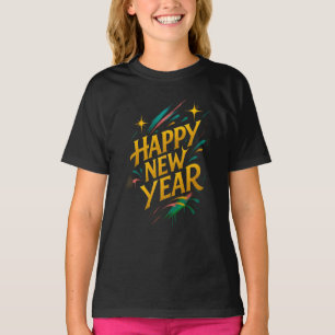 Camiseta Legância flutuante do Grafite - Ano Novo no Dourad