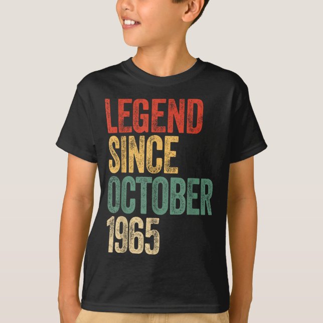 Camiseta Legend 1965 60th Birthday For Men Women 60 Years O (Frente)