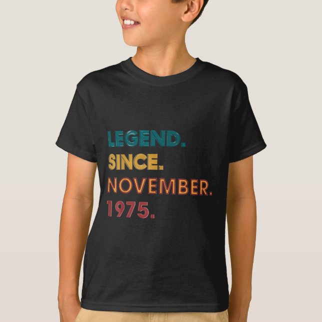 Camiseta Legend 1975 50th Birthday For Men Women 50 Year Ol (Frente)