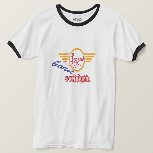 Camiseta Legend born in January 🤟 (Frente do Design)