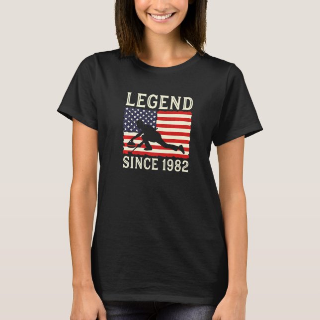Camiseta Legend Curling Player Since 1982 Curling Curling P (Frente)