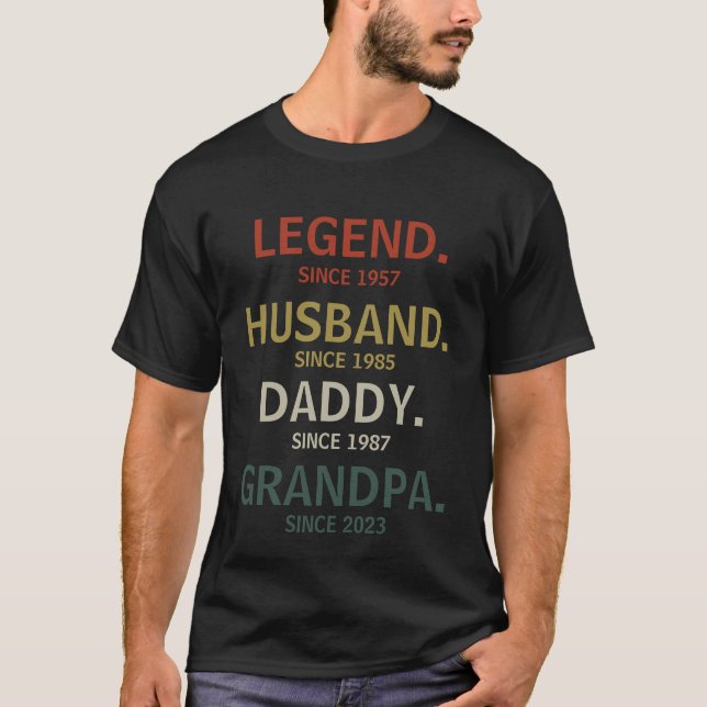 Camiseta Legend Husband Pai Papa Personalizado (Frente)