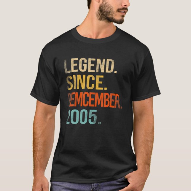 Camiseta Legend Since December 2005 16Th Birthday 16 Year O (Frente)