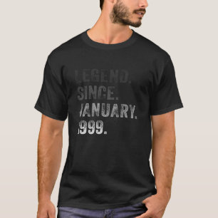 Camiseta Legend Since January 1999 Tee 23Rd Birthday Gift R