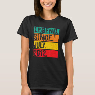 Camiseta Legend Since July 2012 10th Birthday 10 Years Old