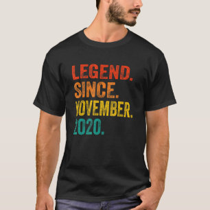 Camiseta Legend Since November 2020 2nd Birthday Retro 2 Ye