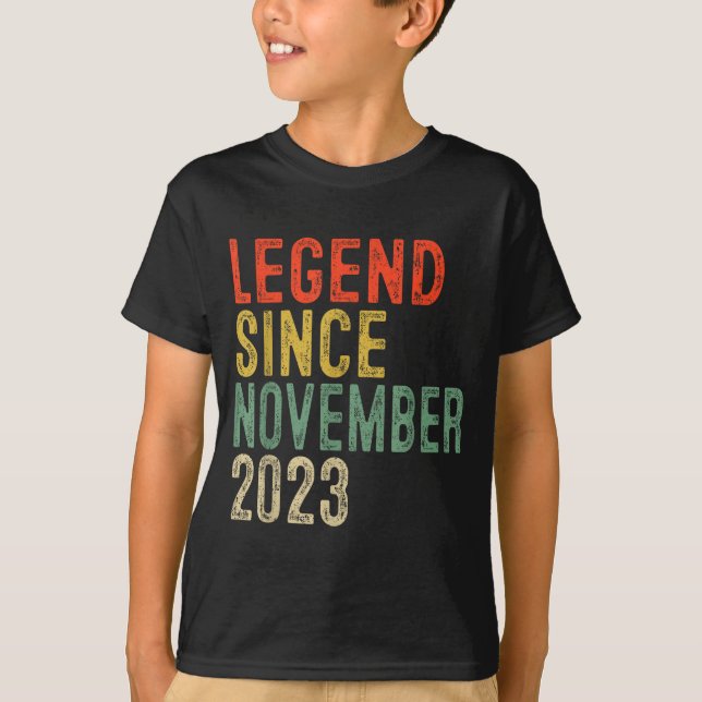 Camiseta Legend Since November 2023 2nd Birthday 2 Year Old (Frente)