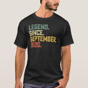 Camiseta Legend Since September 2020 2nd Birthday  2 Years 