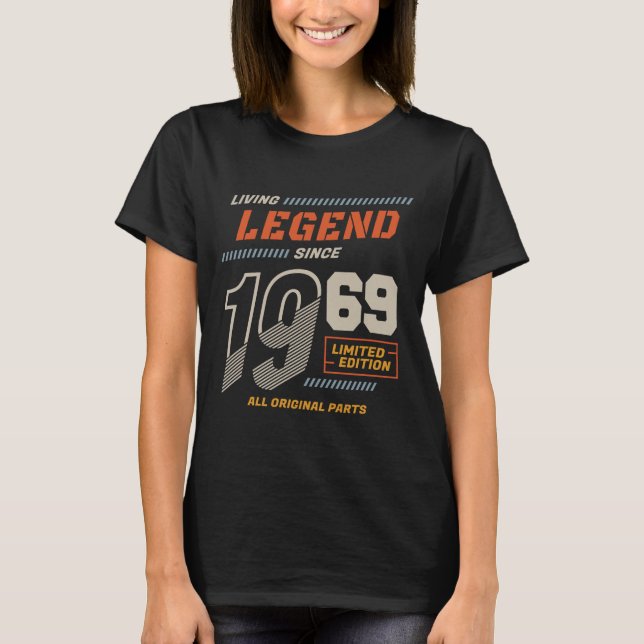 Camiseta Legend Vintage Desde 1969 Edição Limitada (Frente)