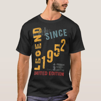 Camiseta Legenda 1952 - 70 de aniversário Edição de anivers