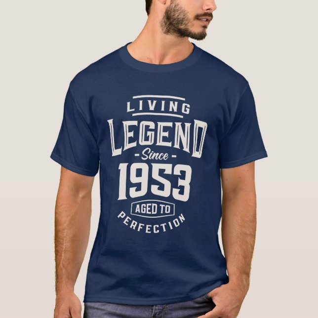 Camiseta Legenda 1953 Aniversário De 70 com 70 Anos (Frente)