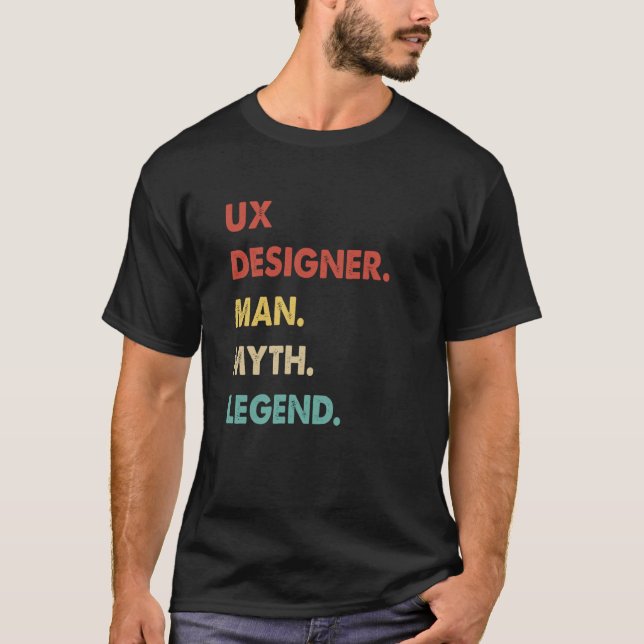 Camiseta Legenda 1 do Homem do Designer UX (Frente)