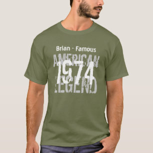Camiseta Legenda americana famosa V05 do aniversário de 40