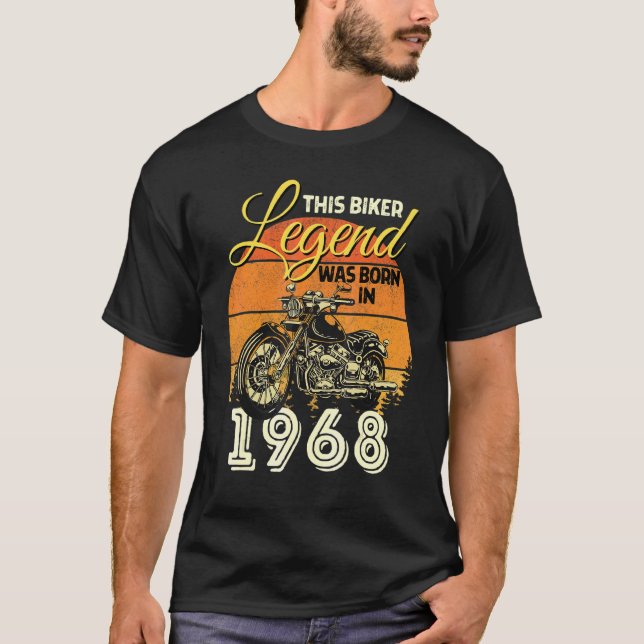 Camiseta Legenda Biker Men A Motocicleta Legend Foi Nascer (Frente)